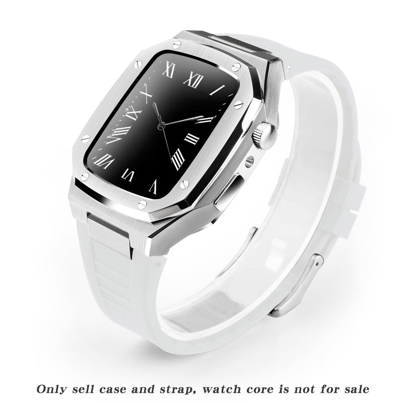 Metal Watch Case Rubber Strap Smart Watch Accessories